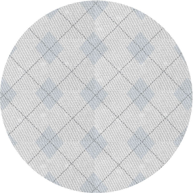Geometric Indoor Rug, Round 6'