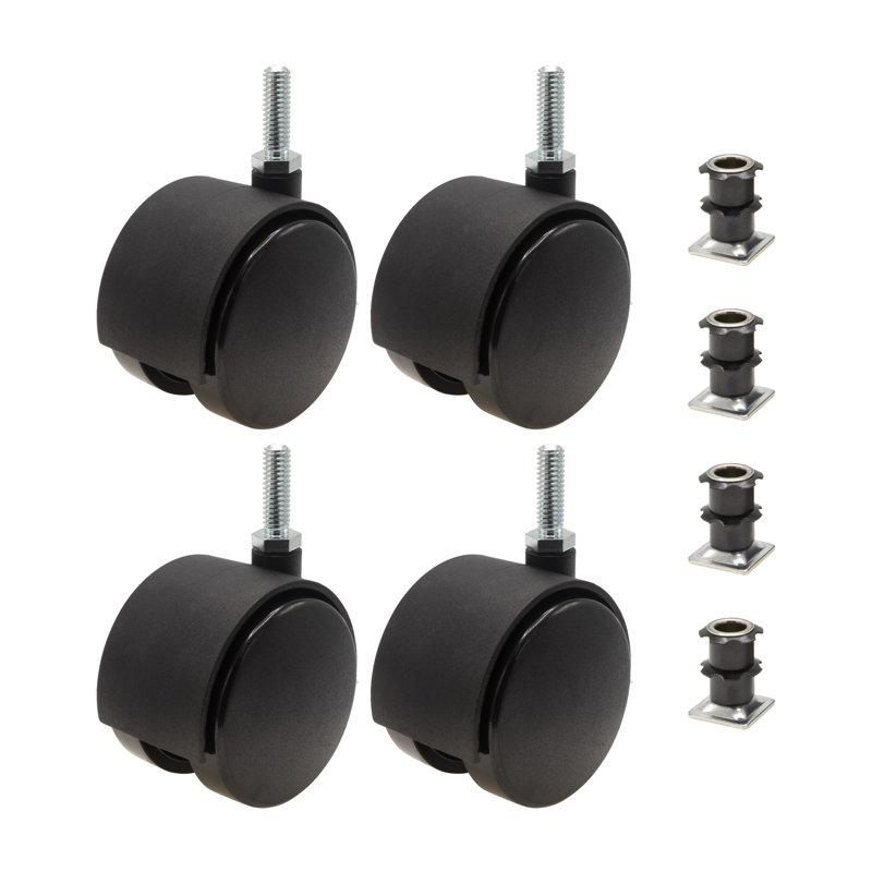 3/4in. Square Metal Double Star Caster Inserts Without Brakes
