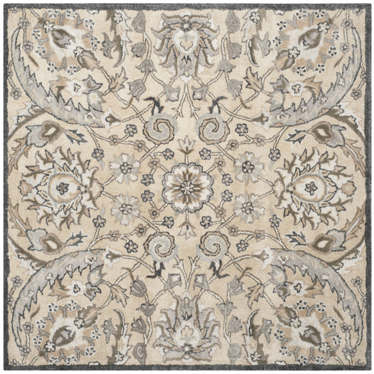 Shillington Hand Tufted Viscose Floral Rug