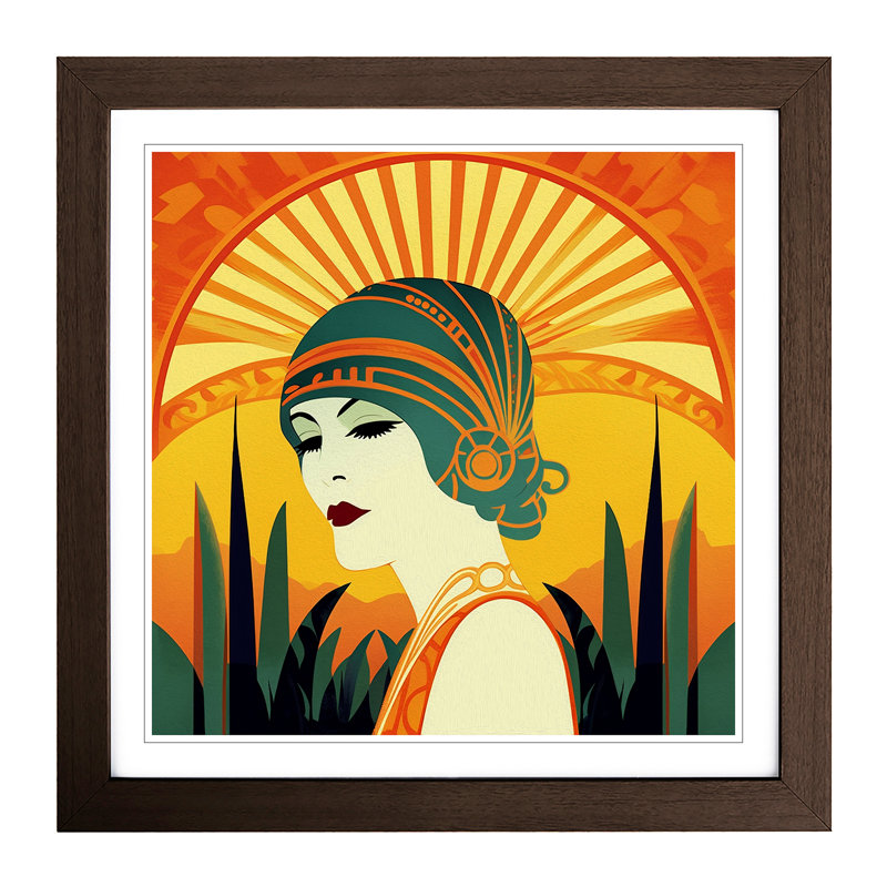 Single Picture Frame Print on Wood, Walnut
