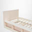 Lit plateforme en bois avec lit gigogne simple et étagères de rangement ouvertes, style ferme moderne, chambre-345315890-345315888