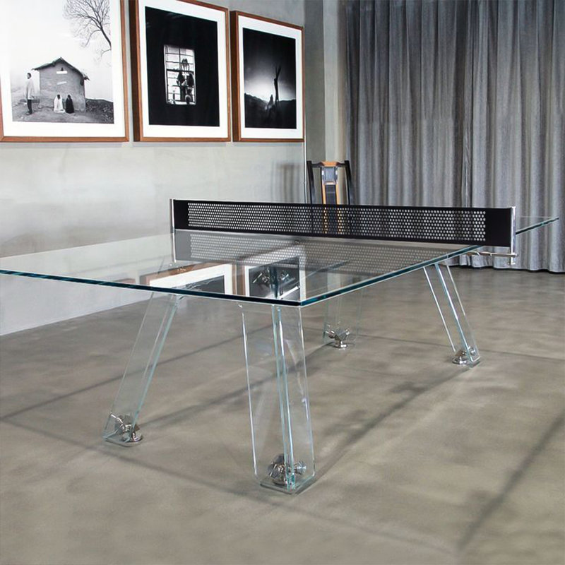 Verre trempé transparent haut de gamme pour tennis de table intérieur / extérieur