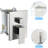 12 Inch Square Shower System Brushed Nickel - Adjustable Slide Bar, -balanced Valve & Handheld Accessory With Bar Wall Mounted Square, Unit