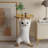 Modern Cat Side Table Floor Resin Figurine with Gold Tray End Table