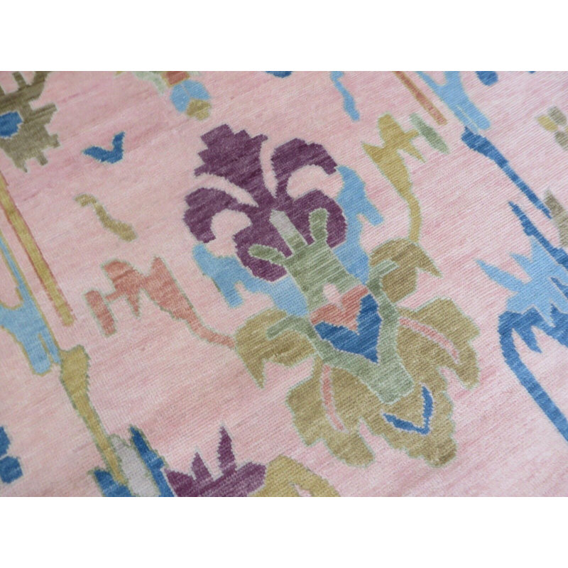 Tapis rose unique de 9 pi 10 po x 14 pi 3 po