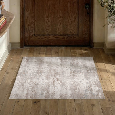 Tapis abstrait lavable à la machine avec envers antidérapant Elroy