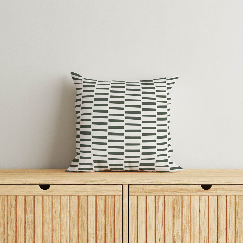 Coussin Flat Attack, H 18 po x l 18 po, Chimichurri / rayé vert