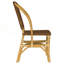 Chaise d'appoint brune en rotin tissé (ensemble de 2)