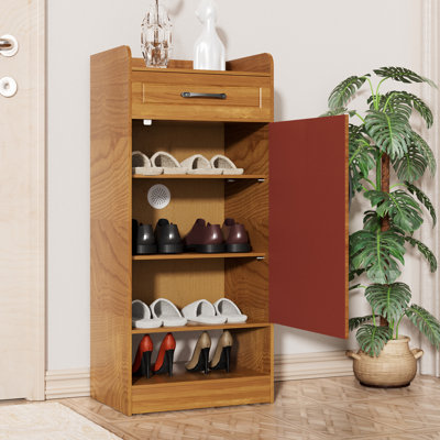 Armoire de rangement pour chaussures avec tiroir, bureau de rangement d'entrée de grande capacité épaissi, armoire de rangement pour articles divers d'entrée, bureau de rangement couloir couloir, support à talons hauts pour bureau personnel