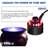 PMU Halloween 2 PC Multi Pack 12in Black Plastic Cauldron with Mist Maker Multi Color Fogger, Decorative Accent (1) 12in 55120(1) 49500 (2/pkg) Pkg/1