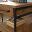 Bureau en L, finition brune