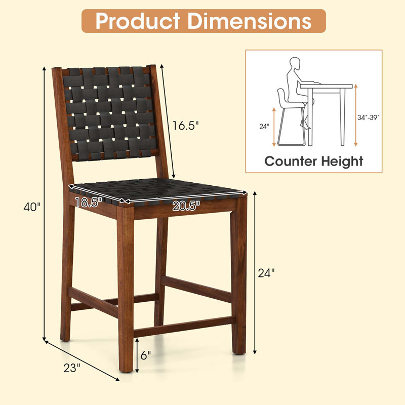 Tabouret de comptoir 24 po Rhalem