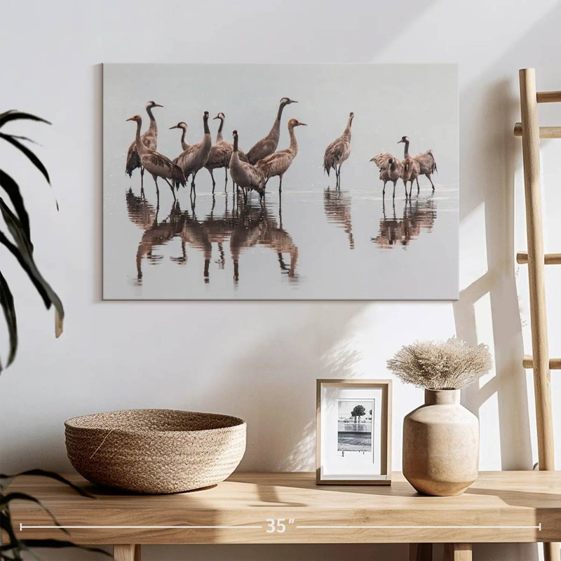 Brampt Sandhill Crane Flock, 16" H x 24" W