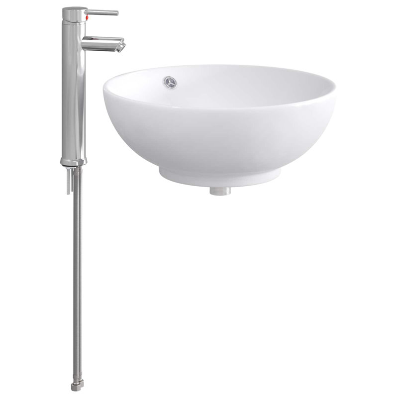 Belfry Bathroom 440mm W Metal Sink, Chrome