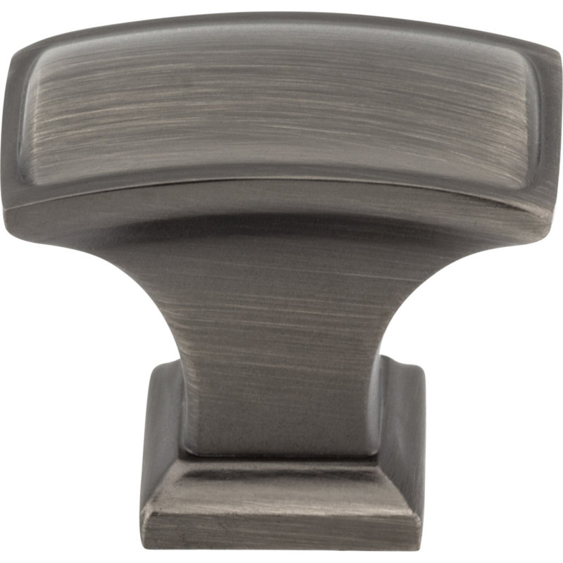 Annadale Square Knob, Brushed Pewter, 1 1/2"