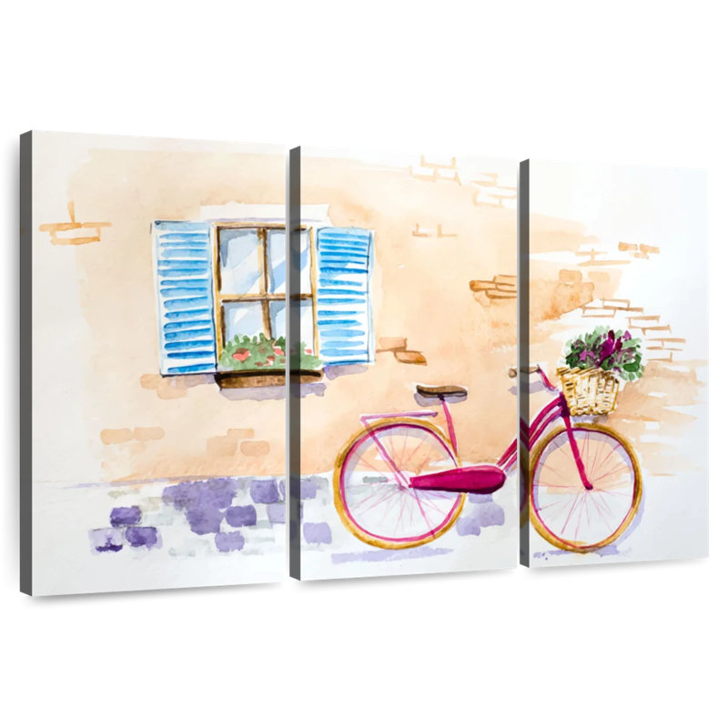 Vélo de village pittoresque, H 20 po x l 33 po