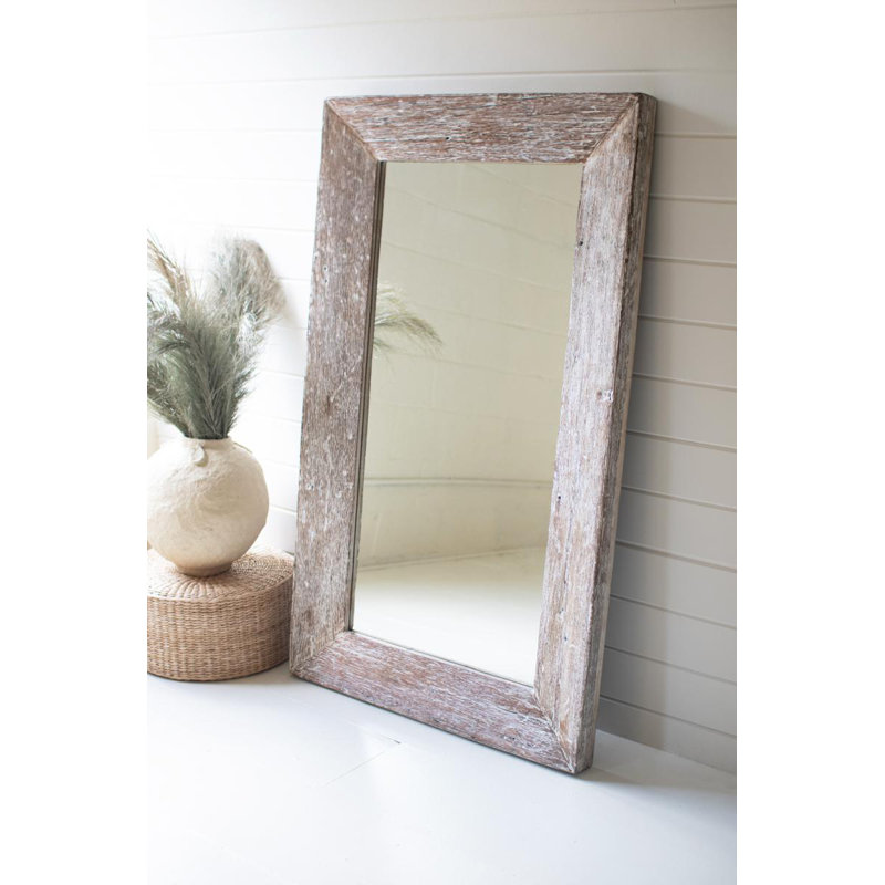 BOIS RECYCLÉ - MIROIR TAPPER - WHITEWASH