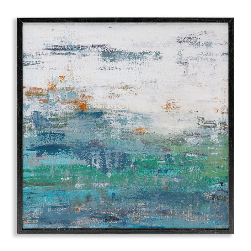 Dégradé de peinture, estampe numérique par Hilary Winfield, H 12 po x l 12 po, Giclée encadrée noir minuit