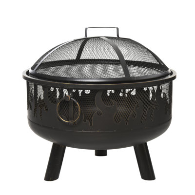 Afreena Round Steel Charcoal Fire Pit