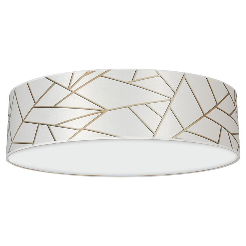 Ziggy Cotton / Cotton Blend Flush Mount, White
