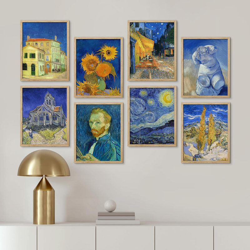 Collection de beaux-arts Vincent Van Gogh, L 8 po x H 10 po, Encadré naturel
