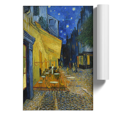 Cafe Terrace At Night by Vincent Van Gogh - No Frame Painting