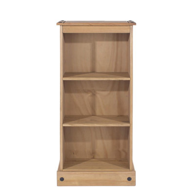 3 Tier Low Narrow Bookcase Display Shelf