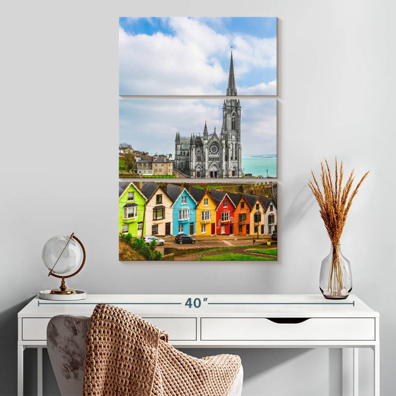 Sireci Colourful Cobh Houses, 32" H x 20" W