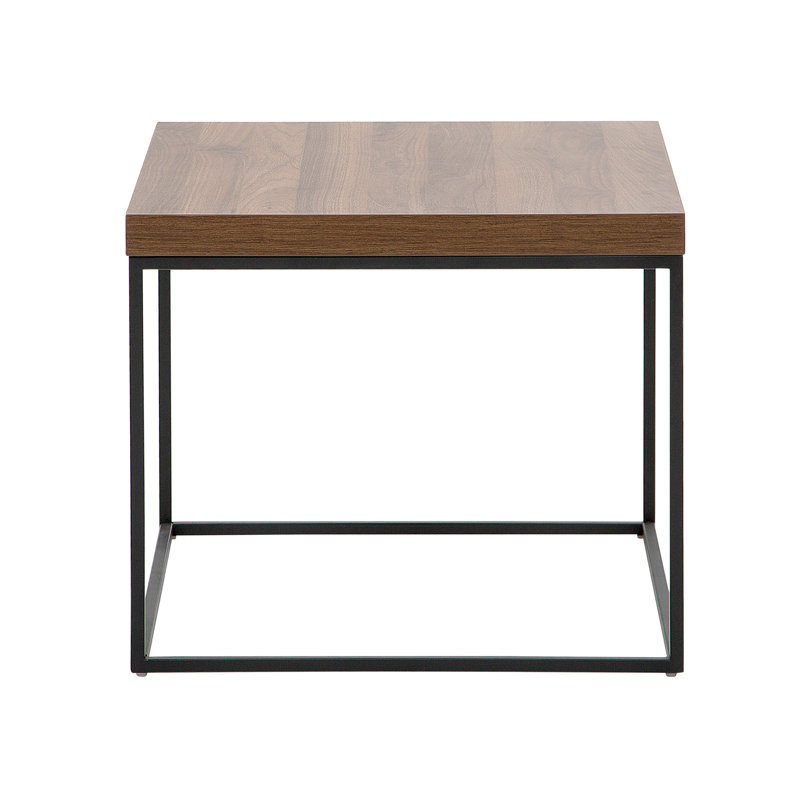 Oberle Frame Square Side Table, Dark Wood