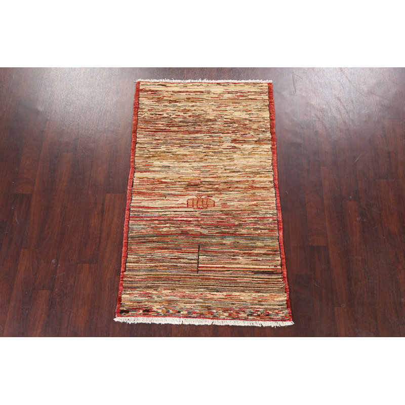 Tapis en laine à motif abstrait Gabbeh