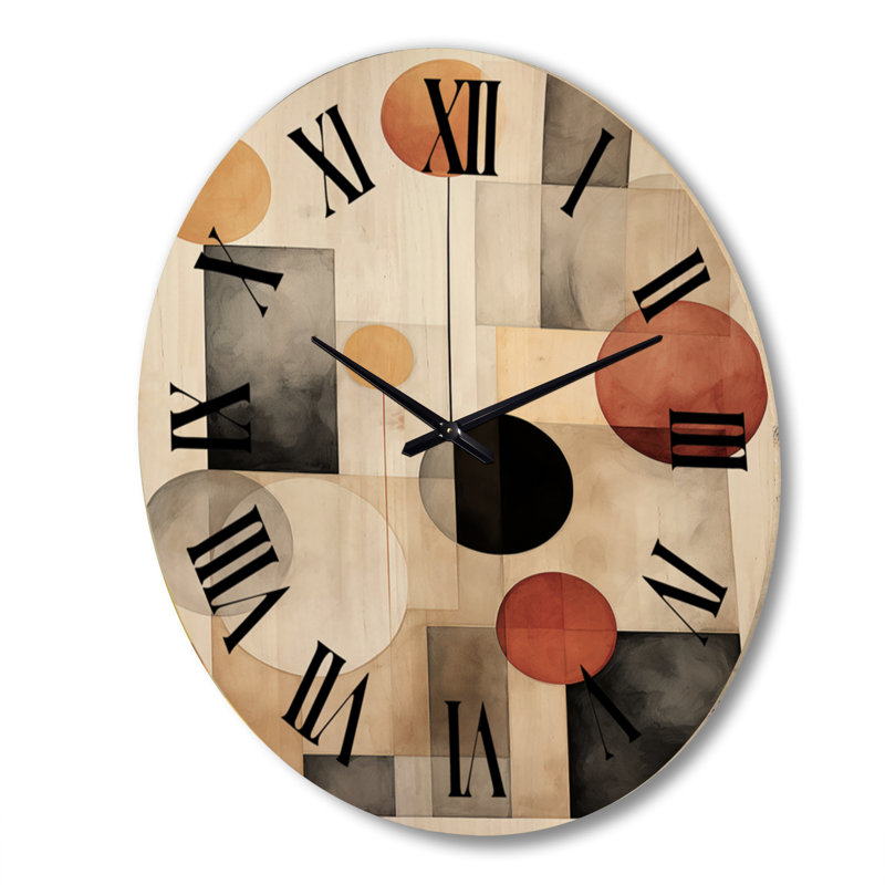 Horloge murale en bois massif Sennur, Très grand