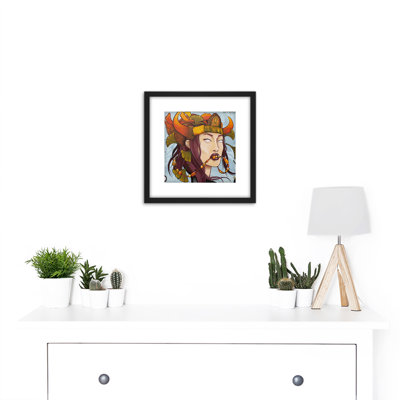 Koumu Leith Graffiti Mural Warrior Woman - Single Picture Frame Painting