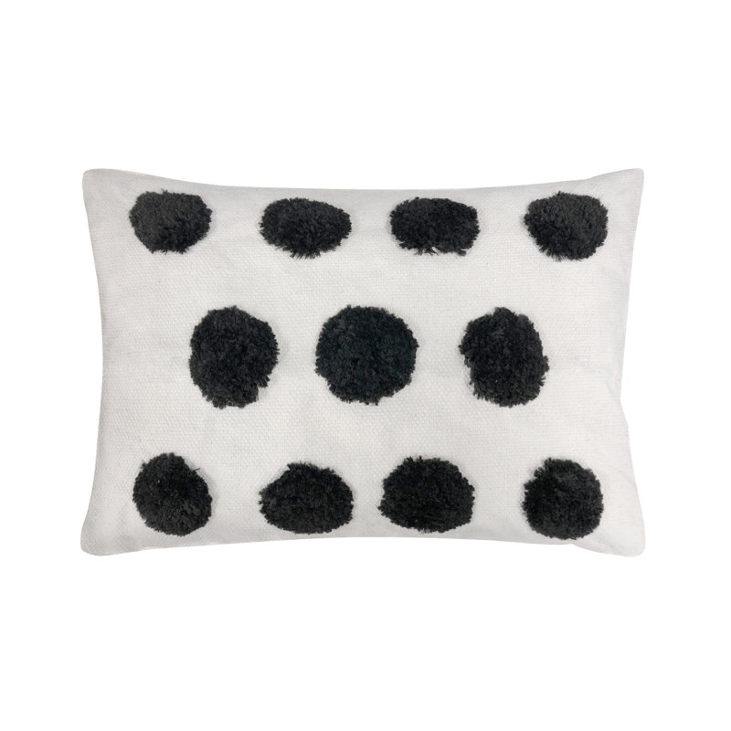 Polyester Pillow, Black/White