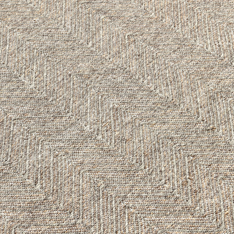  Handmade Flatweave Neutral Gray Rug, Rectangle 5' x 8'
