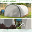 Brandyann 6 x 3(m) Walk-in Polytunnel Greenhouse, Upgraded Structure White