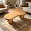 Table basse 46 po moderne en forme de nuage avec 3 pieds sphériques, construction stable, à utiliser dans le salon, un appartement et un petit espace, brun-1451365119