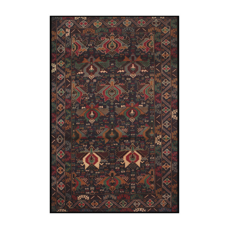 Tapis brun Southwestern, Rectangle 5 pi x 7 pi
