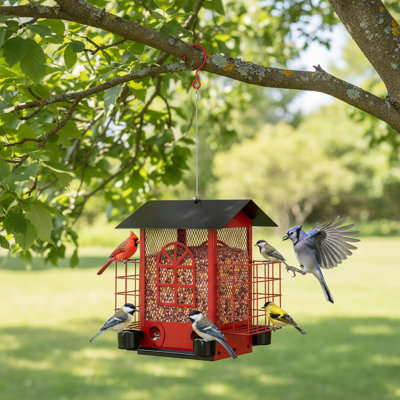 Mangeoires pour oiseaux en métal