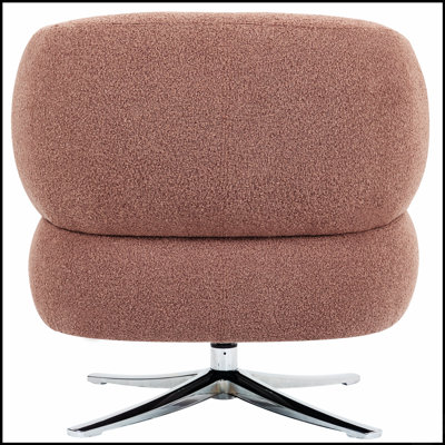 Cuddle-Style Leisure Swivel Sofa Chair, Comfortable for Balconies, Studies, and Living Rooms, Red