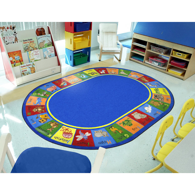 Tapis éducatif pour animaux, Ovale 7 pi 8 po x 10 pi 9 po
