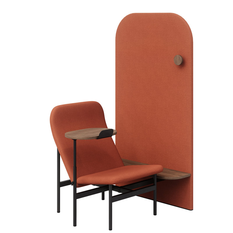 Chaise longue avec table pivotante Avalon, Hêtre européen, Coucher de soleil