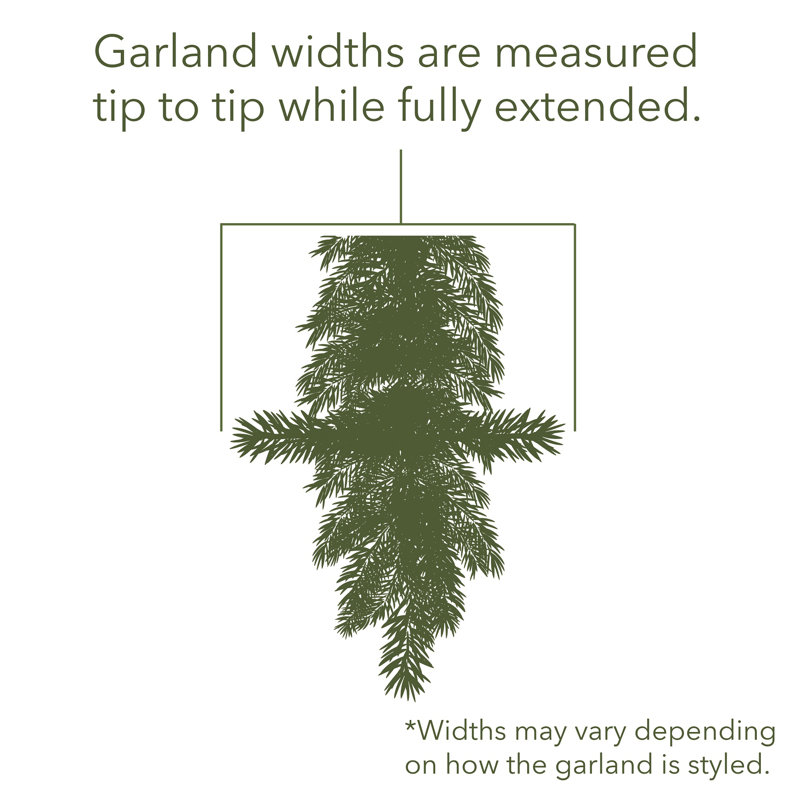 108'' in. Lighted Faux Fir Garland