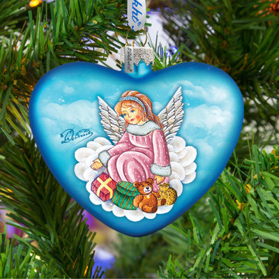 Collection de splendor de noël en verre de tuteur de tuteur ange