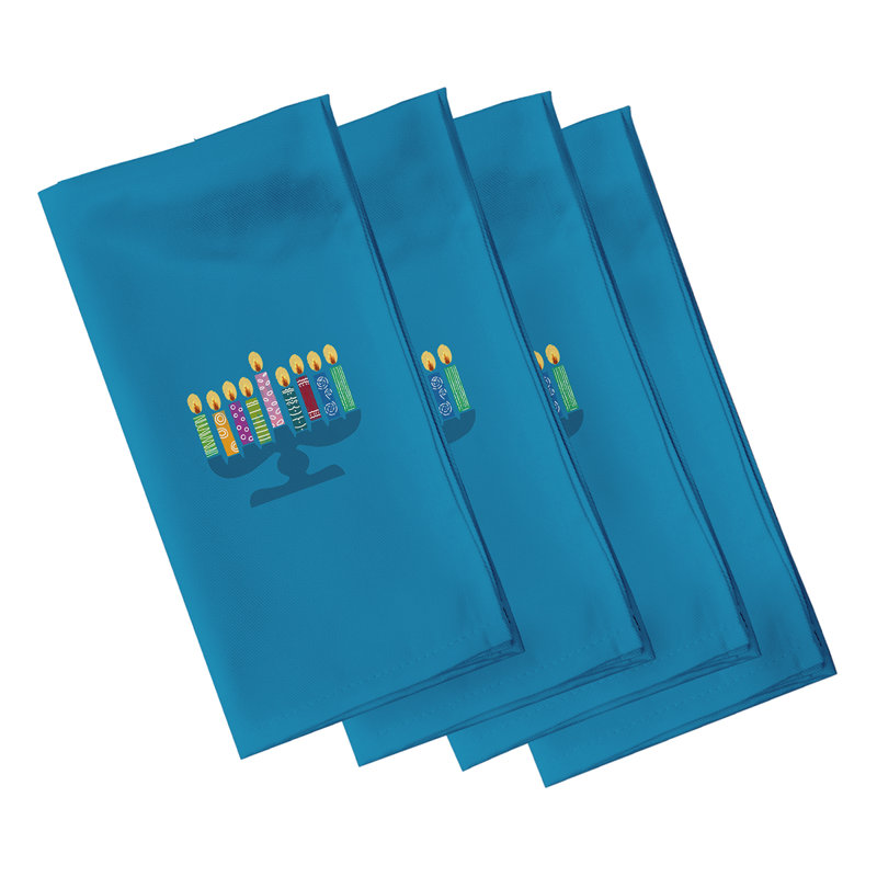 Kullin Polyester Traditional Napkins, Blue