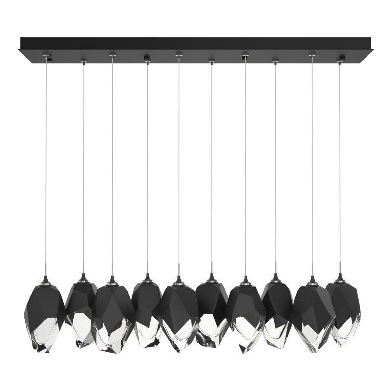 Chrysalis Kitchen Island Geometric Pendant, 15" - 80", Black, Black