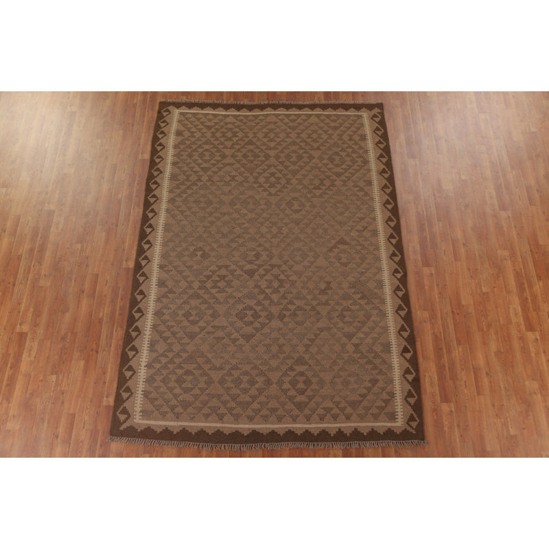 Kilim Reversible Wool Area Rug 7x9