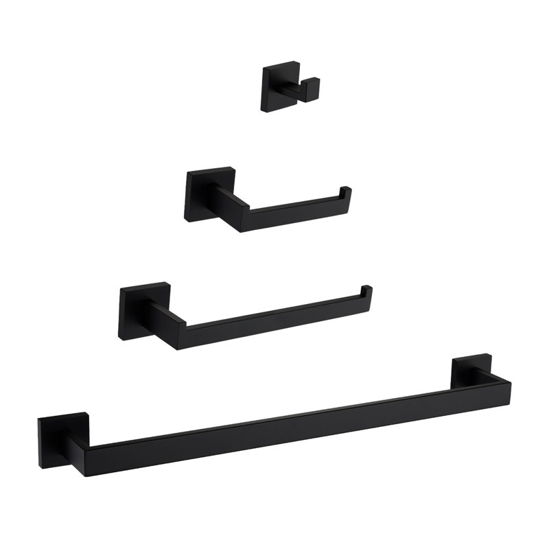 4 Bathroom Hardware Assortment - 304 Quality, Rust- Guarantee. Versatile Applications. Modern Design, Scratch-. Easy Mount With Included Steel, Longevity. For Multiple Rooms. Appeal, Tarnish-.