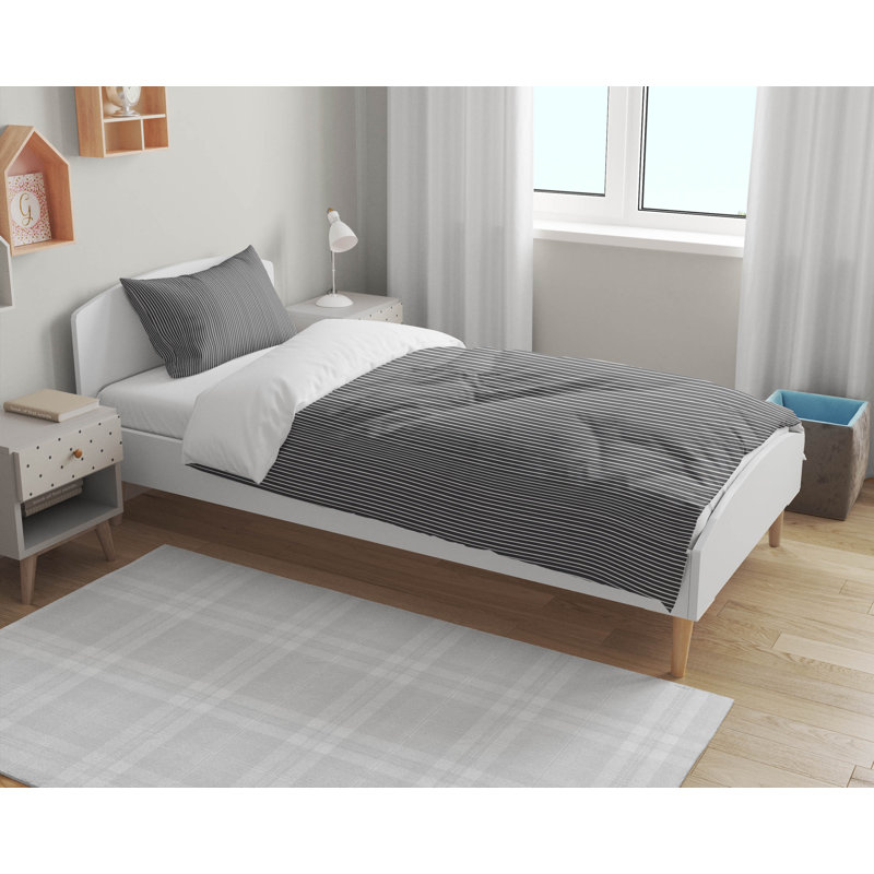 Random Stripes Comforter Set, Charcoal