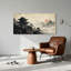 «Asian Pagoda and Misty Mountains», art mural sur toile-1795100598