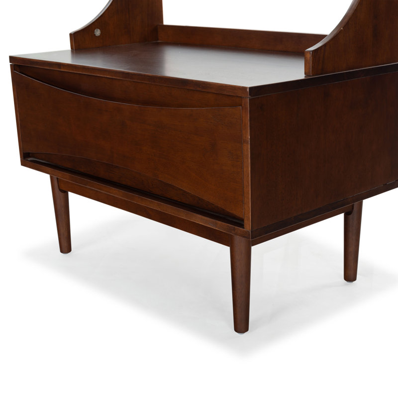 Priseis Wood 1 Drawer Hall Tree